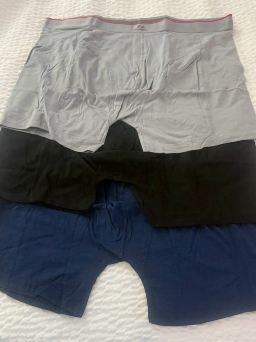 Men's Bamboo Trunks XLG— Light Gray, Black, Navy